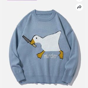Aelfric Eden Blue Goose Graphic Sweater